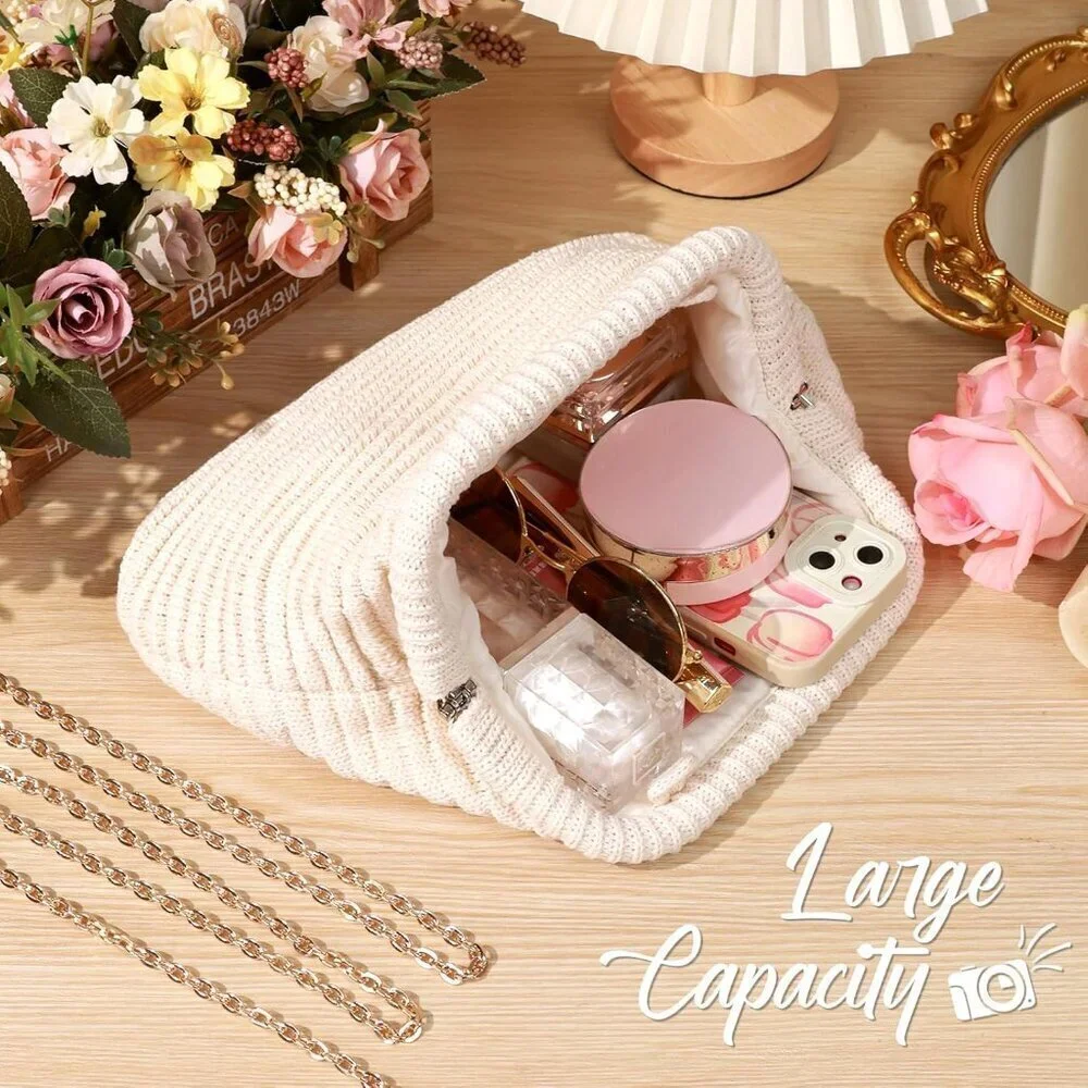 Crochet Clutch Purse Women Evening Bag Crossbody Formal Wedding Party